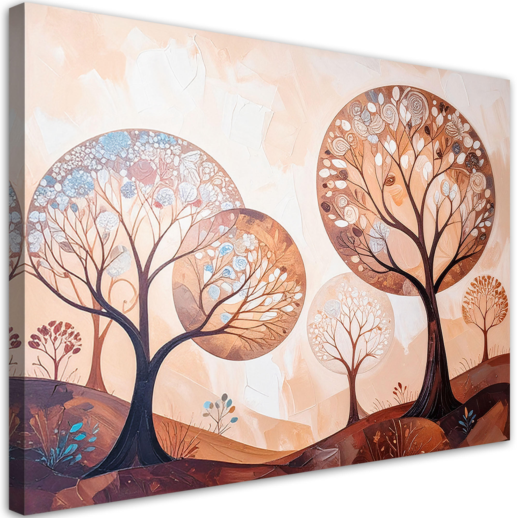 Feeby Leinwandbild Beige 90x60 cm
