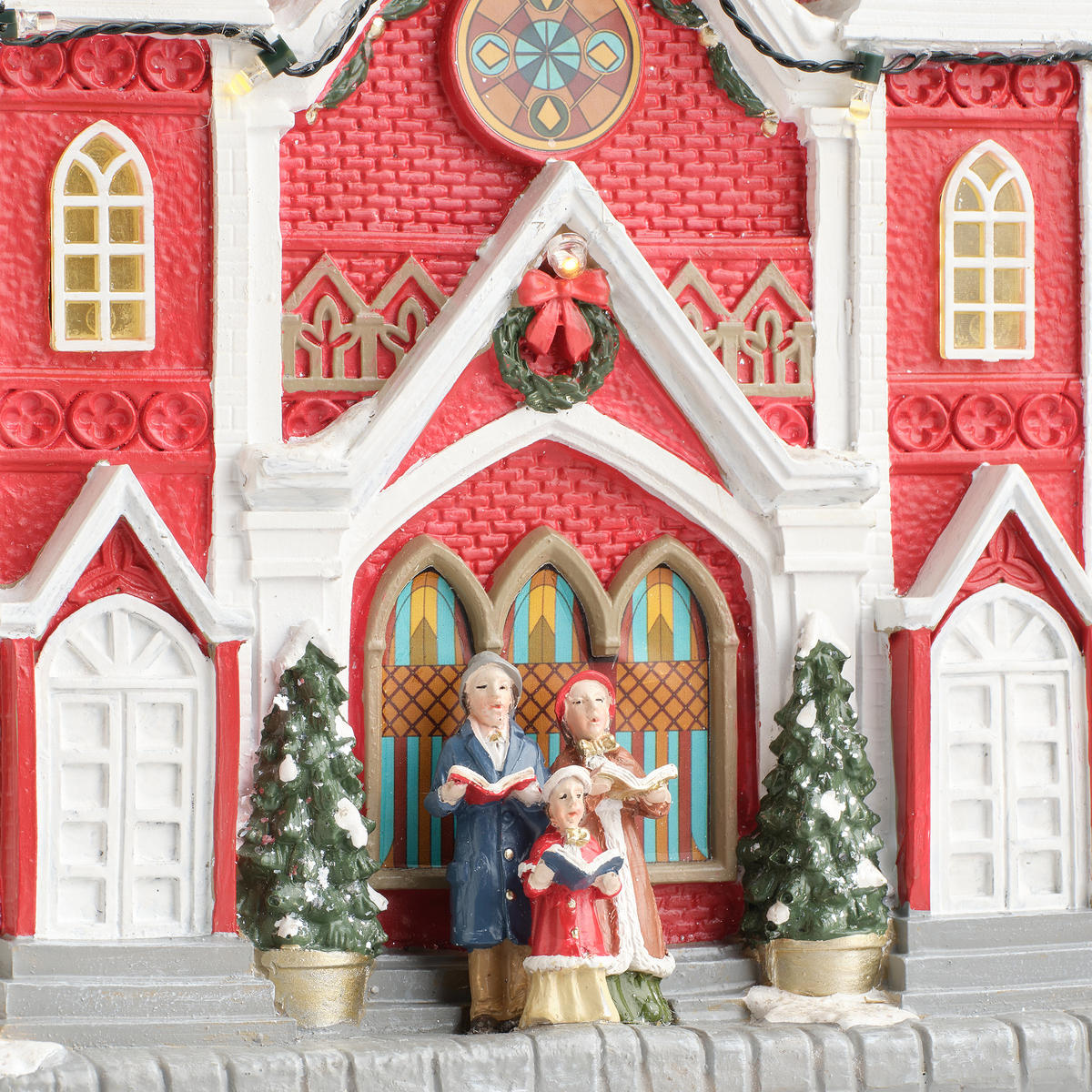 DEKOFIGUR Led FESTHOUSE, 28.5 x 20 cm, Multicolor, Beleuchtet Weihnachtsfigur, Weihnachtsdeko, Deko Wohnzimmer, Winter Christmas, XMAS Geschenk - Multicolor, Kunststoff (12/28.5/20cm) - home&you