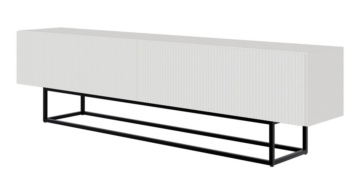 TV-SCHRANK Veldio Weiß Schwarz 175 cm - Schwarz/Weiß, Holzwerkstoff/Metall (175/46.5/31.6cm) - Selsey