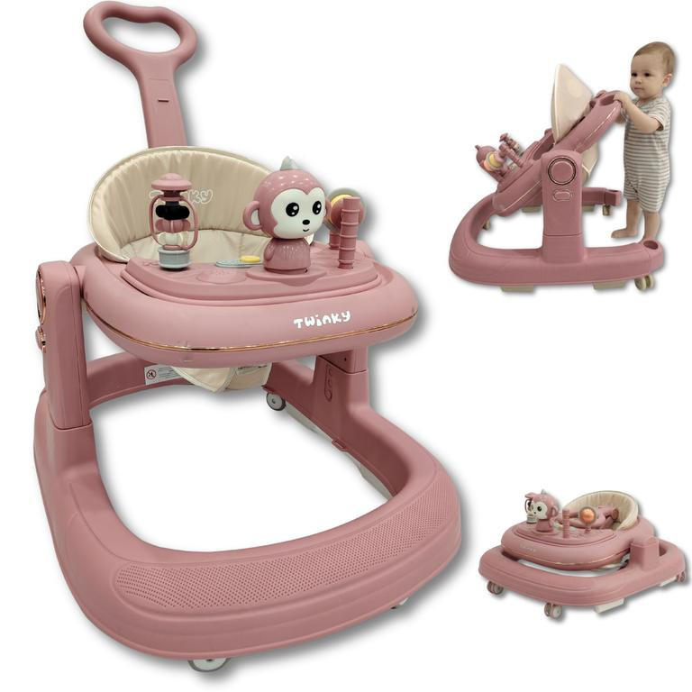 LAUFLERNHILFE GO 3 in 1 Rosa - Lauflernwagen mit Spielset und Zubehör - Pink, Kunststoff (70/70cm) - Twinky
