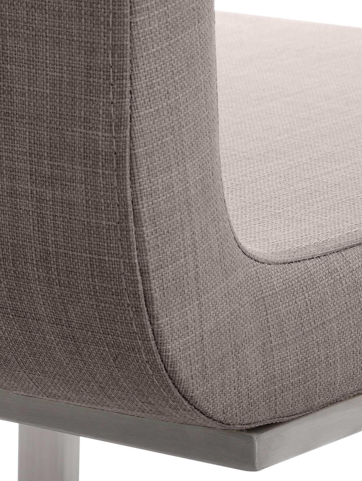 SCHWINGSTUHL Stoff Grau - Edelstahlfarben/Grau, Textil/Metall (40/90/50cm) - CLP