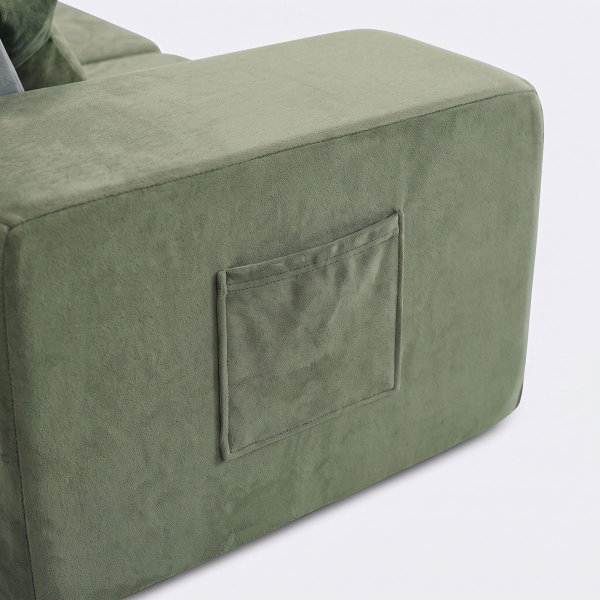 SPIELSOFA Grün Kinder modular 10-tlg. - Multicolor, Kunststoff/Textil (140/45/65cm) - Relaxdays