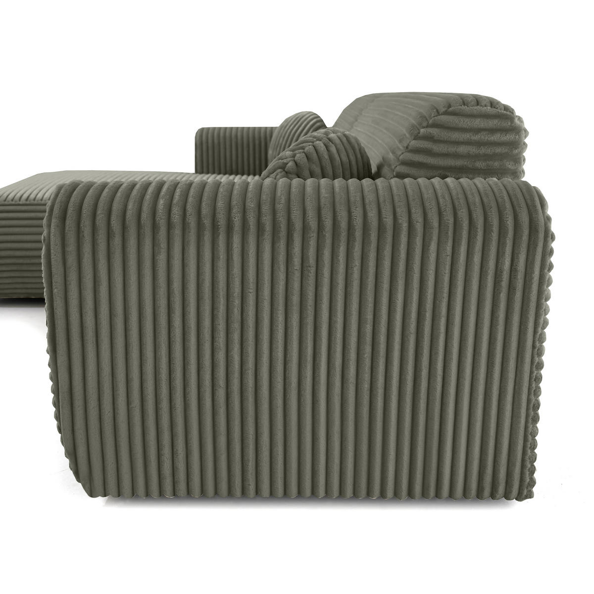 ECKSOFA Puerto, ohne Schlaffunktion, Dunkelgrün, links - Dunkelgrün/Schwarz, Textil (269/170cm) - Beautysofa