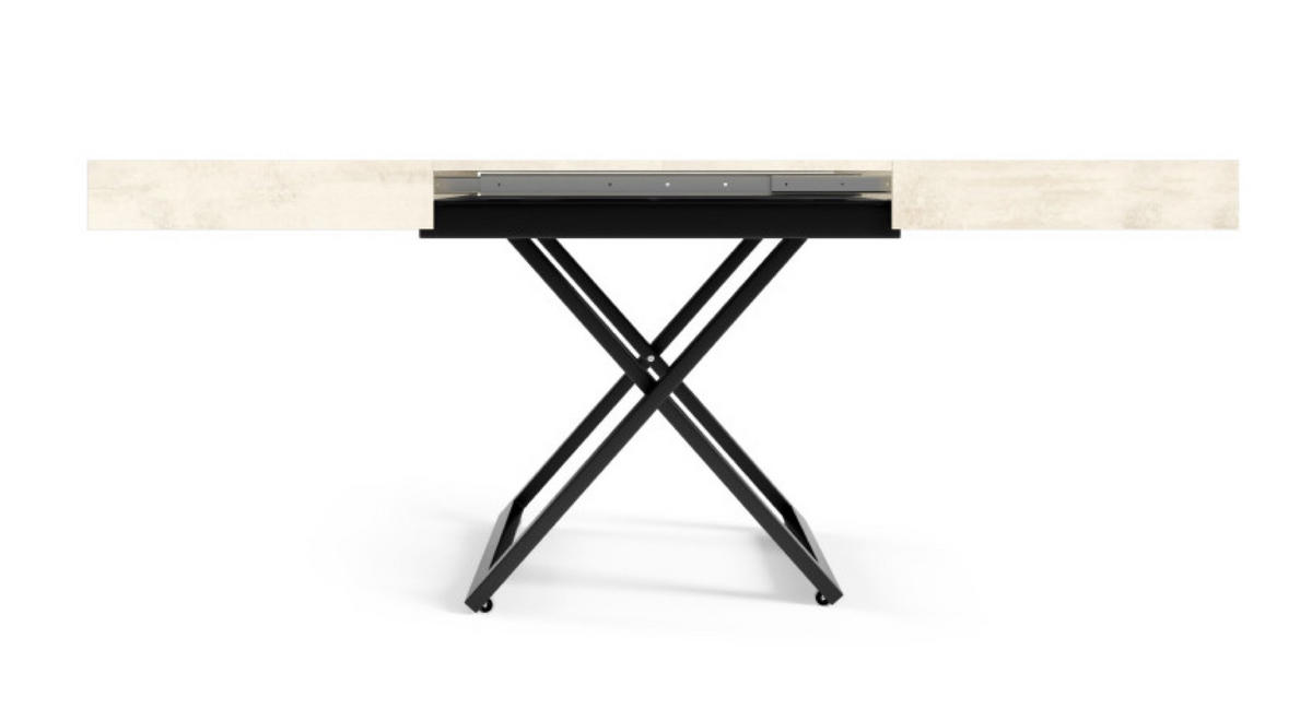 TISCH Weiß SIENNA Modern U-Förmige Beine Chromix - Weiß, Holzwerkstoff (80/80/80cm) - Sepro Meble