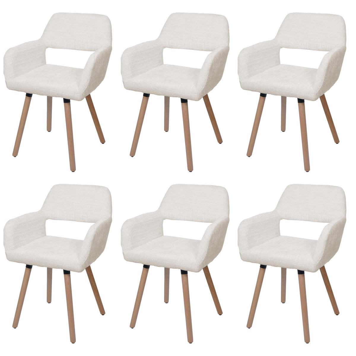 ESSZIMMERSTUHL Cremeweiß - Weiß, Textil (56/80/53cm) - MCW