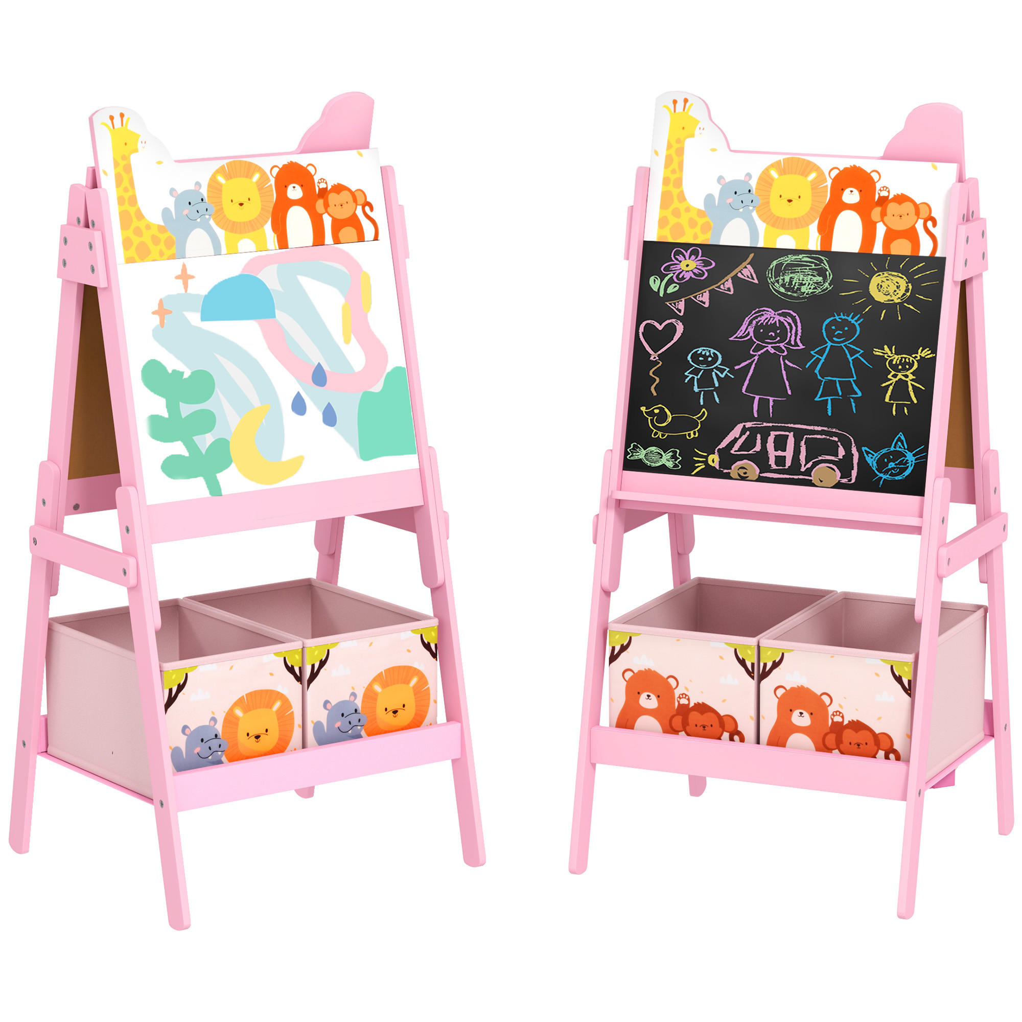 KINDERTAFEL - Rosa, Holzwerkstoff (49/113/53.5cm) - AIYAPLAY