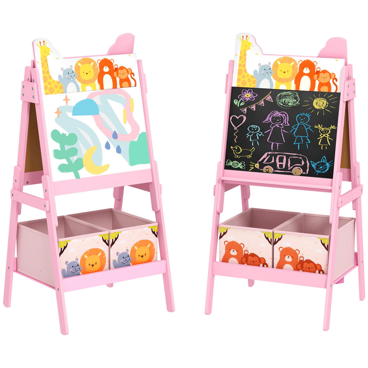 KINDERTAFEL - Rosa, Holzwerkstoff (49/113/53.5cm) - AIYAPLAY