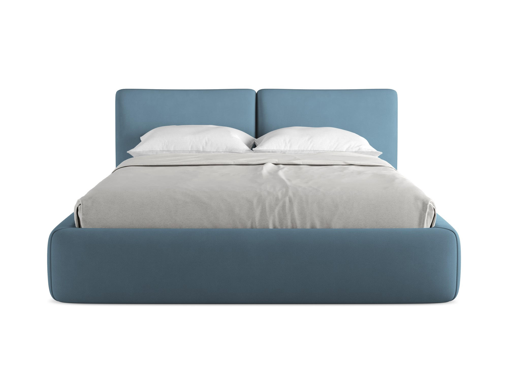 POLSTERBETT mit Bettkasten und Lattenrost 180x228 Blau - Blau/Blaugrau, Kunststoff/Textil (160/200cm) - Makamii