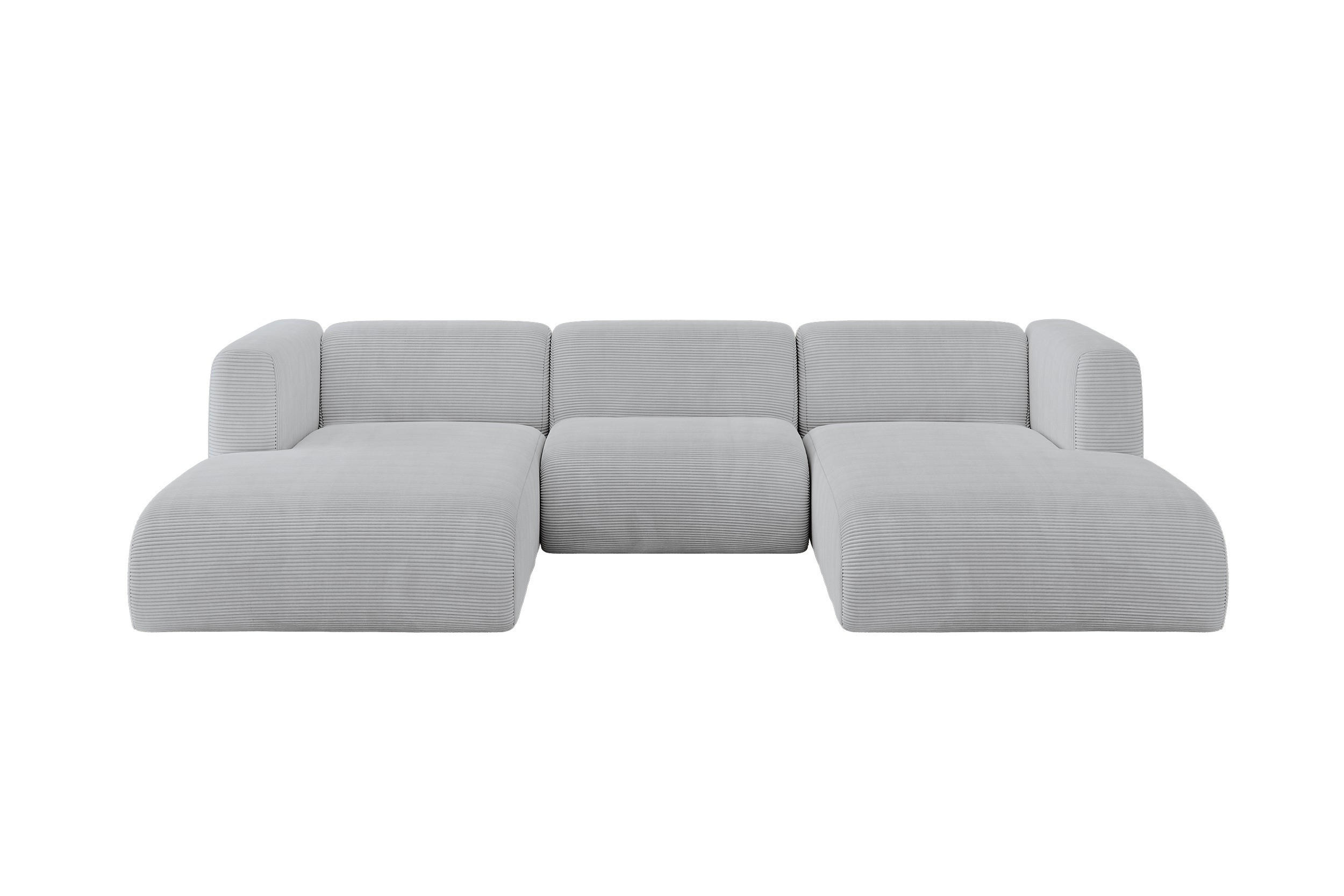 ALTDECOR SEDACÍ SOUPRAVA DO U MIRA-U1 317x179x70 Šedá Manšestr