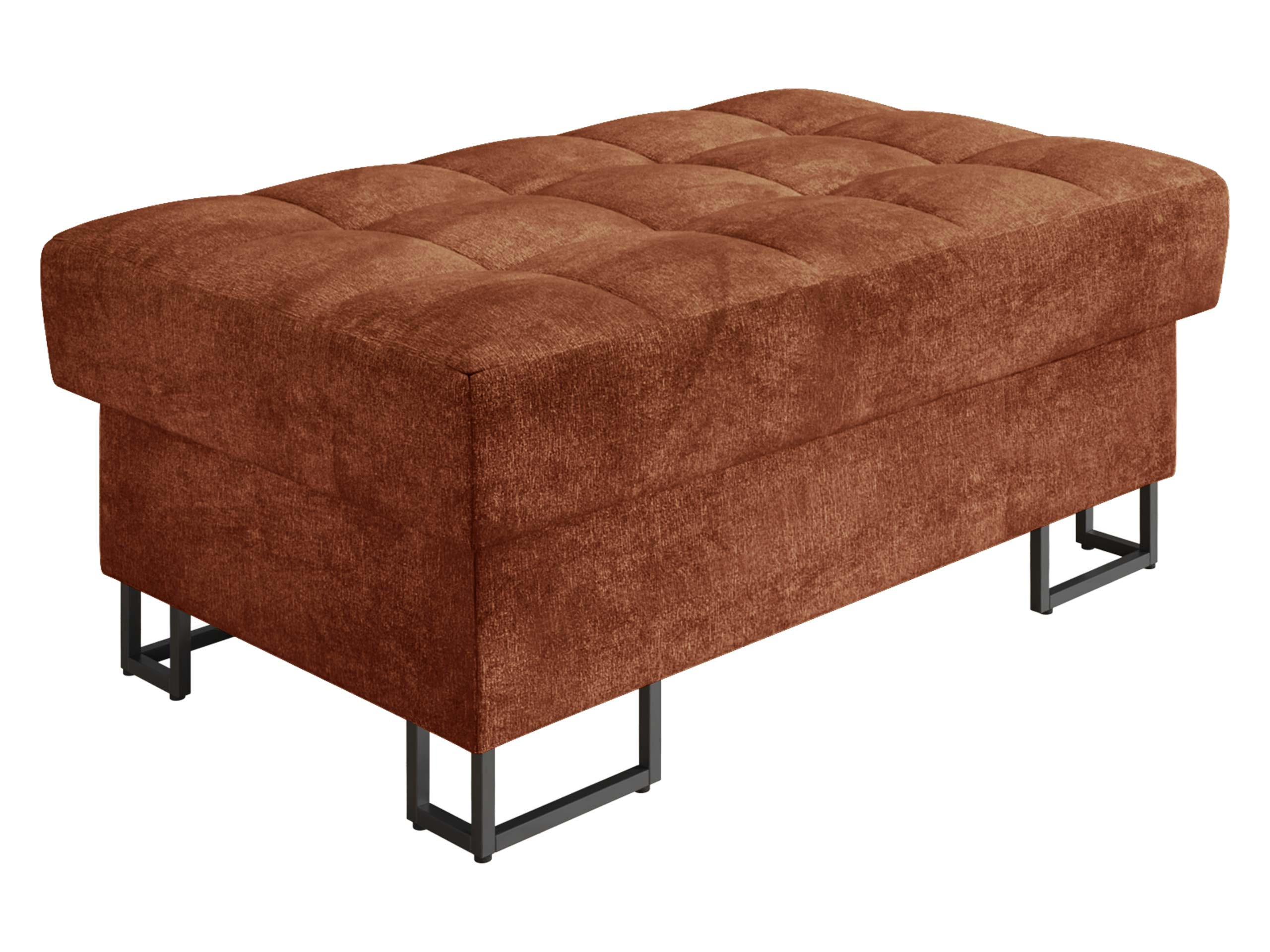 POLSTERHOCKER Laris - Schwarz/Bronzefarben, Holz/Textil (106/44/67cm) - MIRJAN24