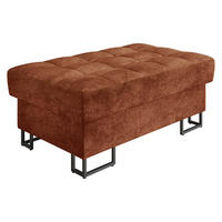 POLSTERHOCKER Laris - Schwarz/Bronzefarben, Holz/Textil (106/44/67cm) - MIRJAN24