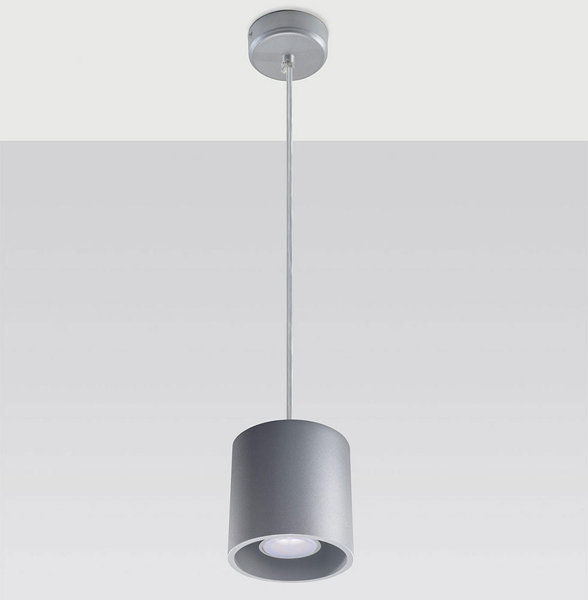 LED DECKENLEUCHTE Kunststoff Weiß - Grau, Metall (10/10/110cm)