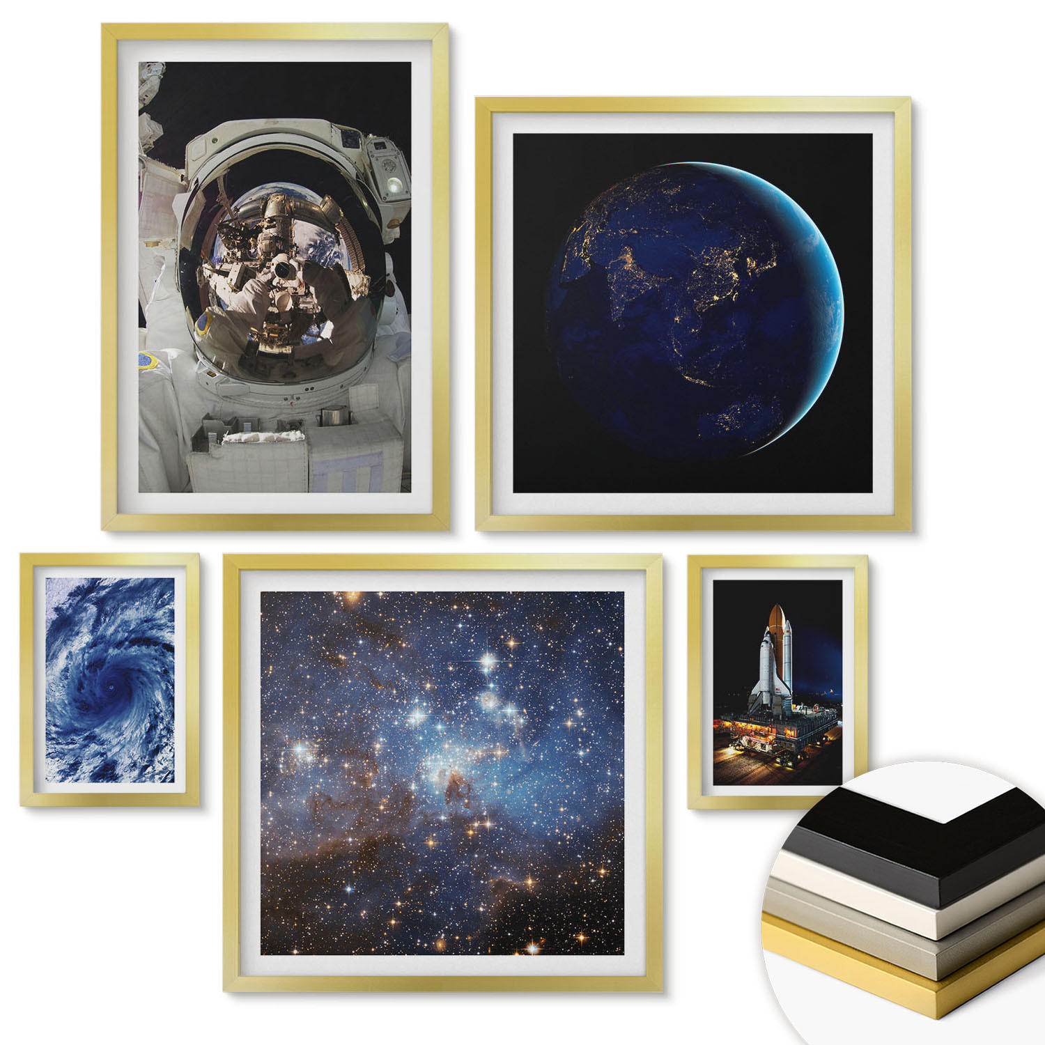 ArtPrintCave Wandbilder Gold 40x60 cm