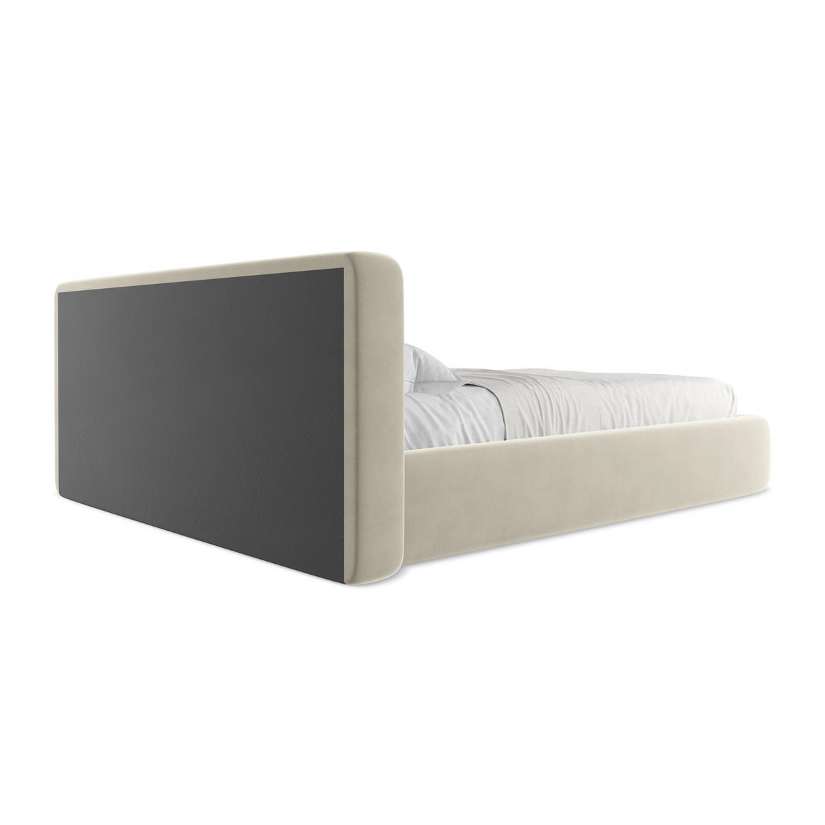 POLSTERBETT mit Bettkasten und Lattenrost 200x225 Creme - Perlmutt/Creme, Kunststoff/Textil (160/200cm) - Makamii