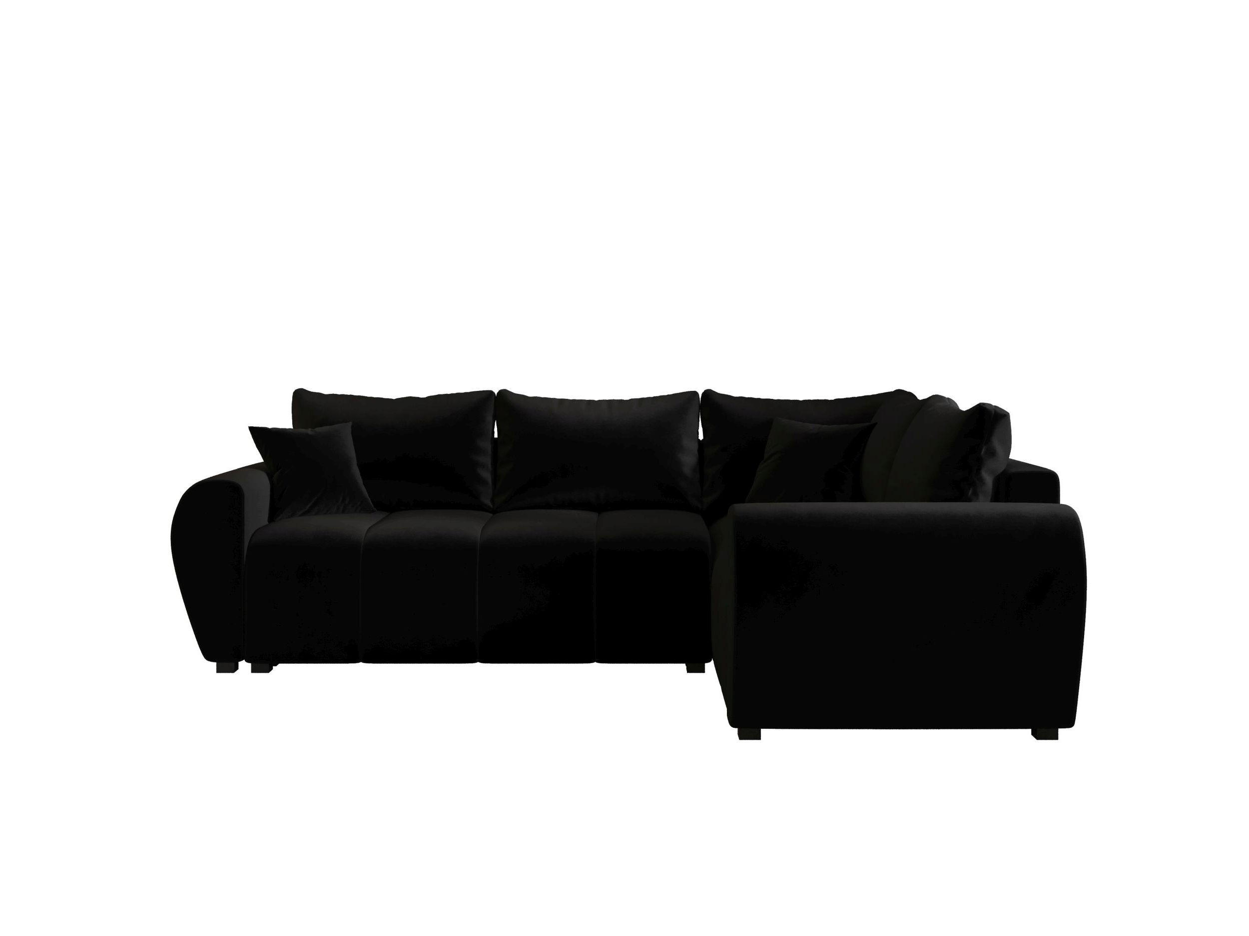 ECKSOFA MOLISA L PLUS Itaka 15 Rechts mit Schlaffunktion - Schwarz, Textil (235/175cm) - Bedante