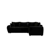 ECKSOFA MOLISA L PLUS Itaka 15 Rechts mit Schlaffunktion - Schwarz, Textil (235/175cm) - Bedante
