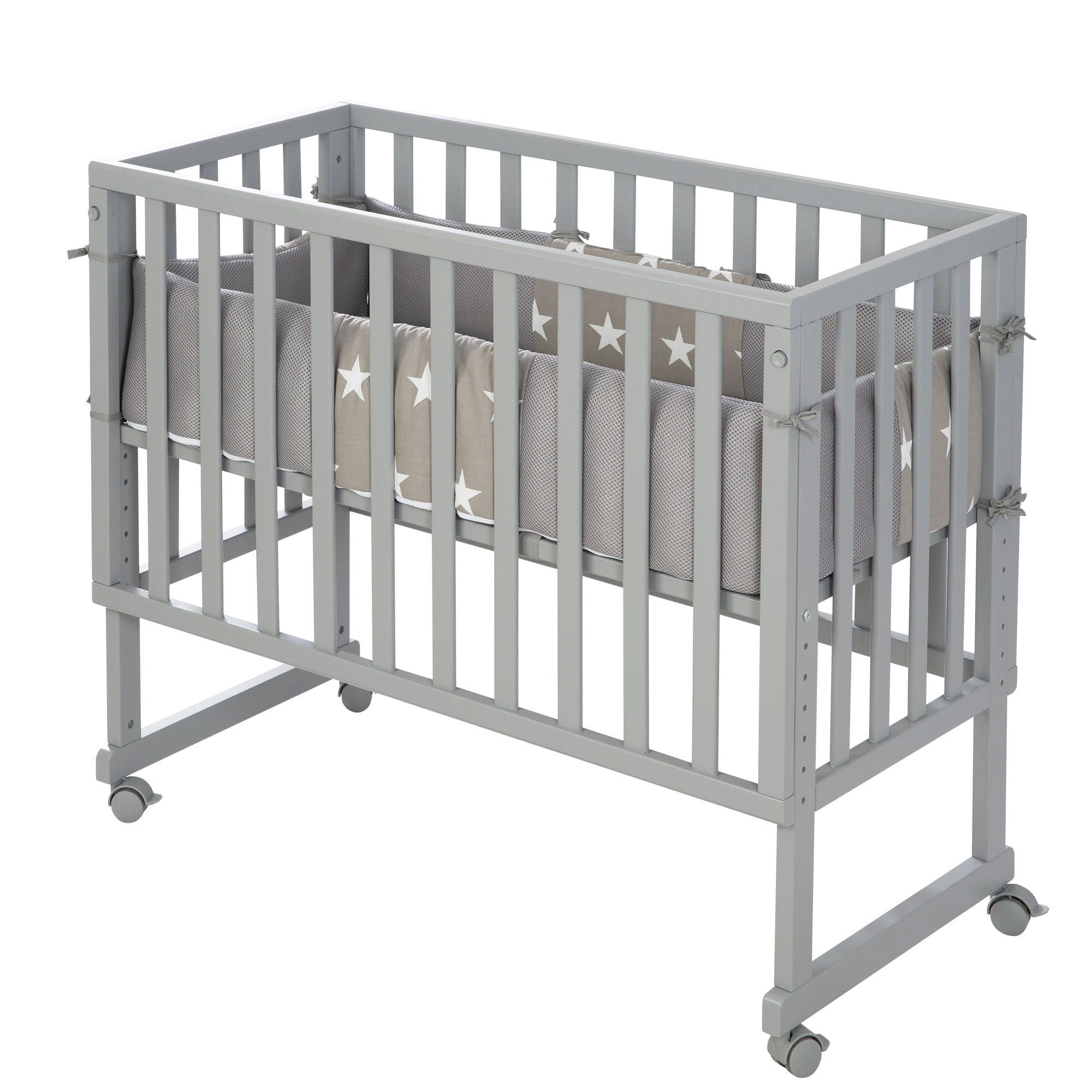 BEISTELLBETT Little Stars 3in1 Set 90 x 45 cm - Taupe/Grau, Holzwerkstoff (45/90cm) - Roba