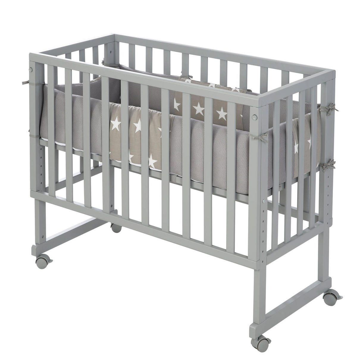 BEISTELLBETT Little Stars 3in1 Set 90 x 45 cm - Taupe/Grau, Holzwerkstoff (45/90cm) - Roba