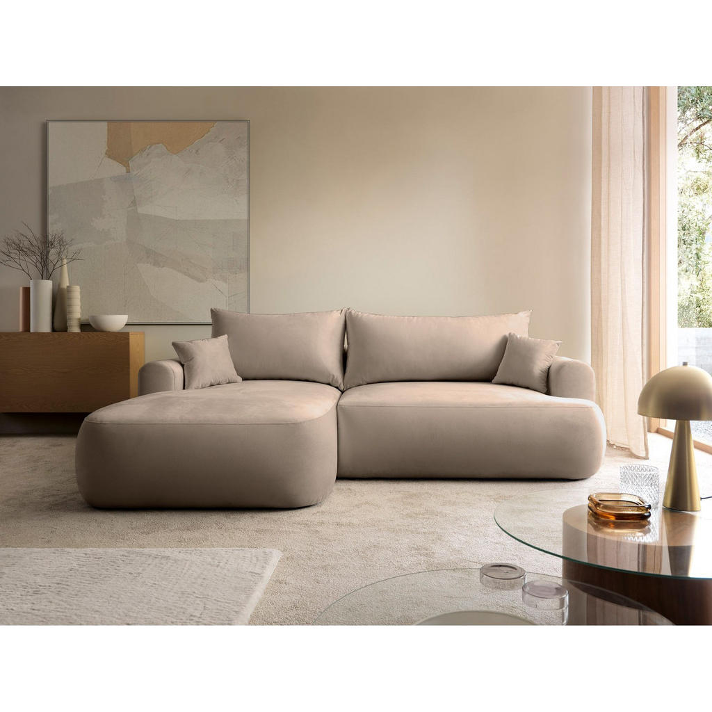 Thumbnail - Selsey Ecksofa, Beige, Textil, 4-Sitzer, Ottomane links, L-Form,L-Form, 260x165 cm, Wohnzimmer, Sofas & Couches, Wohnlan...