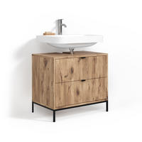 WASCHBECKENUNTERSCHRANK Aterno Viking Oak 70 x 63 cm mit 2 ausziehbaren Schubladen - Eichefarben, Holzwerkstoff (70/63/45.1cm) - Livinity®