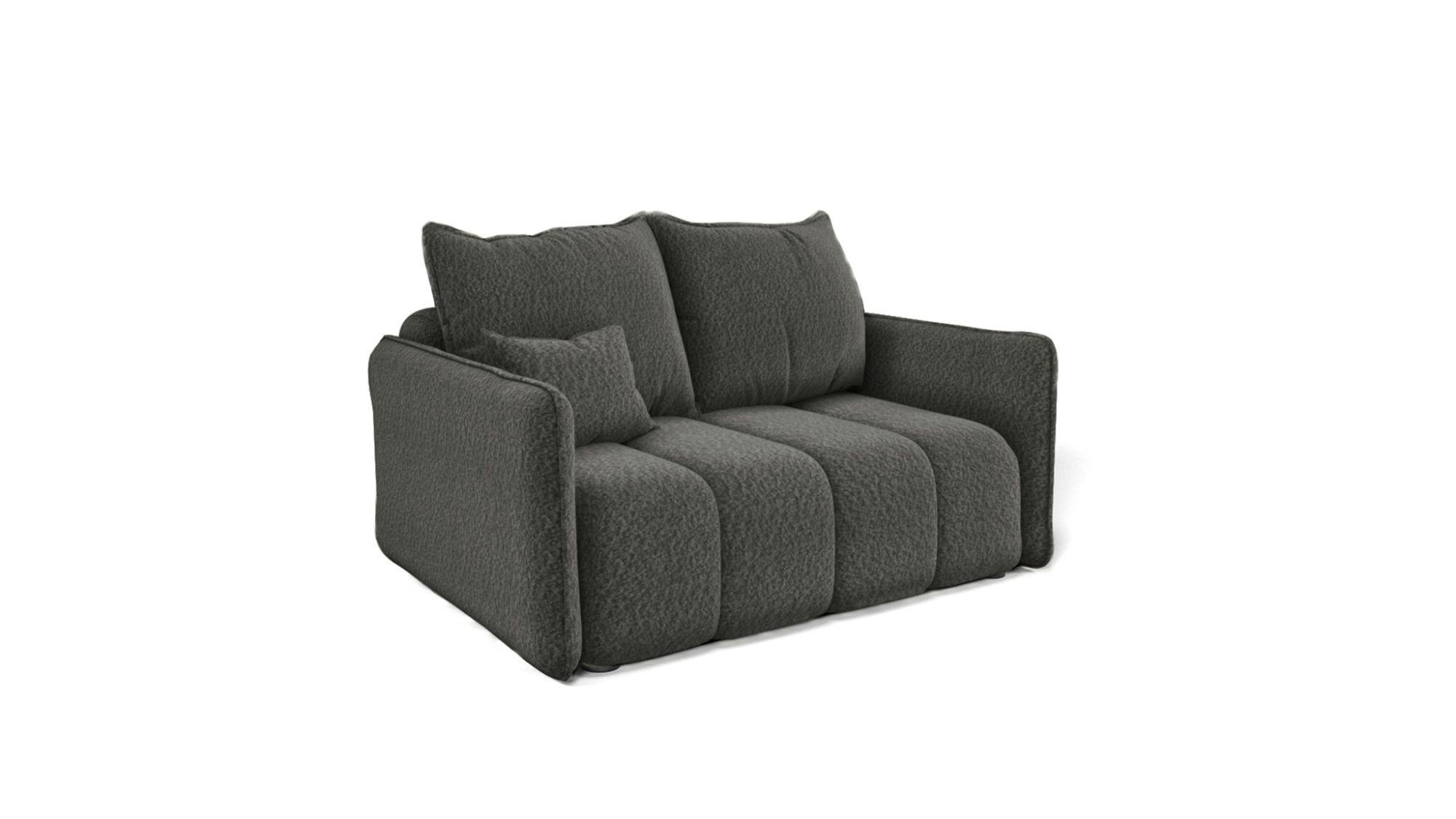 SOFA 2-sitzer Morgano - Anthrazit, Holzwerkstoff/Textil (150/86/102cm) - Fun Möbel
