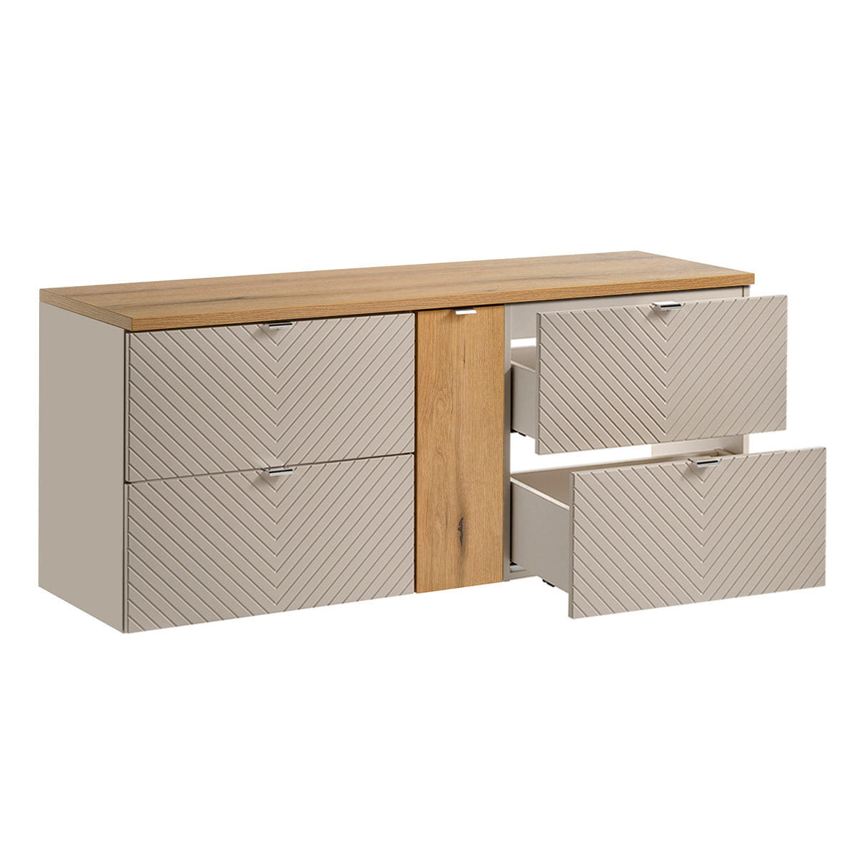 SKRINKA POD UMÝVADLO 140.4cm Manoa Kašmír - béžová, kompozitné drevo (140.4/59/40cm) - Petits-meubles