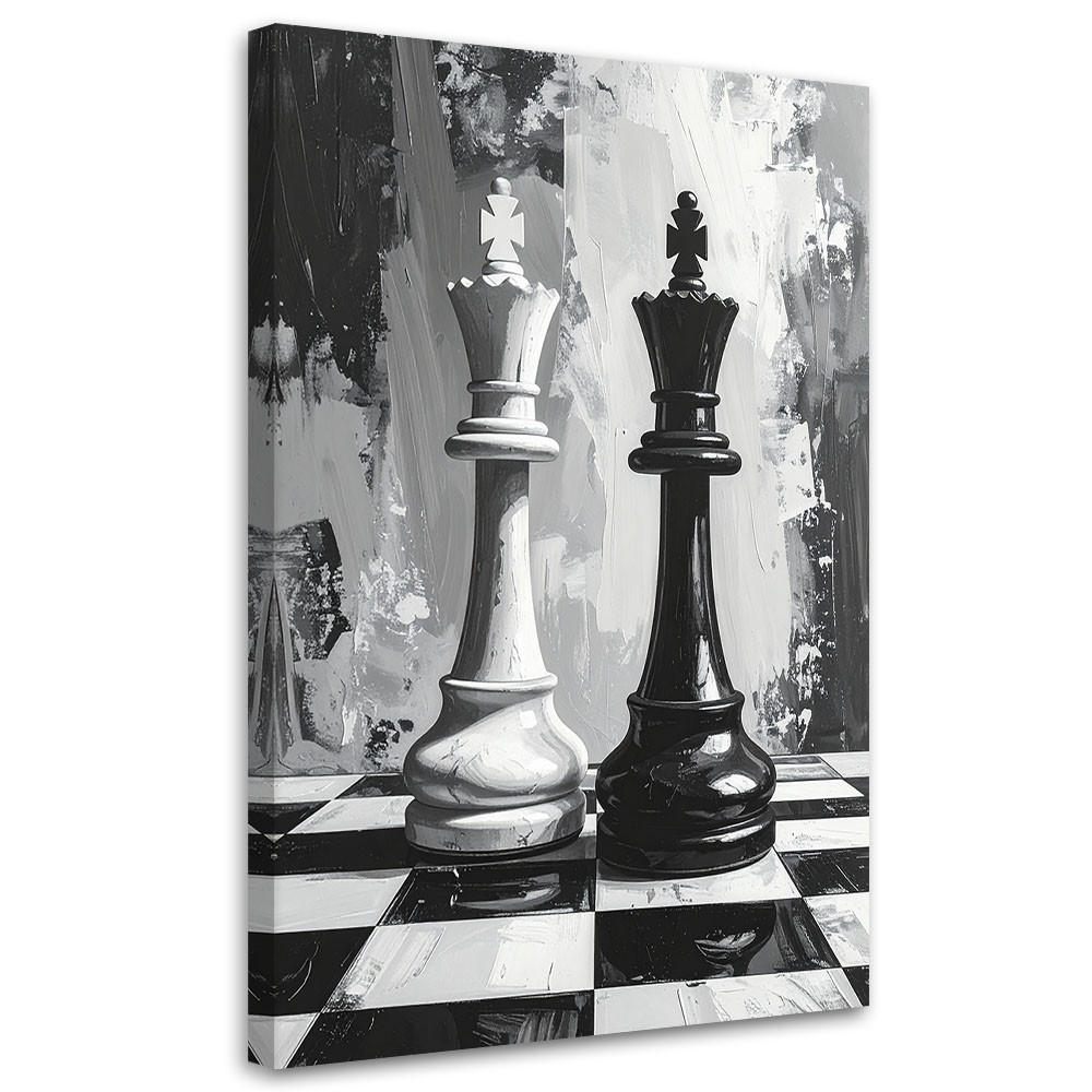 Feeby Leinwandbild Schwarz 60x90 cm