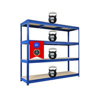 SCHWERLASTREGAL Dino 180x200x60cm Spanplatten-Ebenen Blau - Blau, Metall (200/180/60cm) - PROREGAL