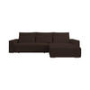 ECKSOFA Alice mit Bettkasten und Schlaffunktion, Cordstoff in L-Form - Braun, Textil (289/184cm)