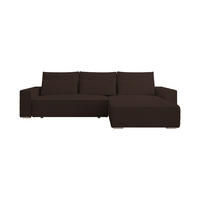 ECKSOFA Alice mit Bettkasten und Schlaffunktion, Cordstoff in L-Form - Braun, Textil (289/184cm)