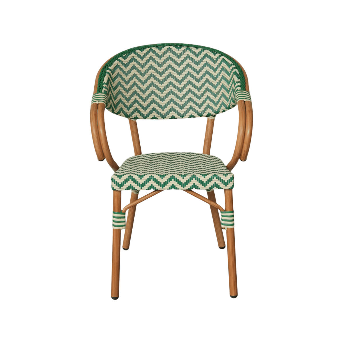 GARTENSTÜHLE Grün Weiß 57/57/84 cm 2er-Set - Grün, Metall (57/84/57cm) - Mobili Rebecca