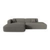 ECKSOFA LINKS Bouclé-Stoff Graphitgrau 310cm - Graphitfarben/Grau, Textil (310/96cm) - Sia Home