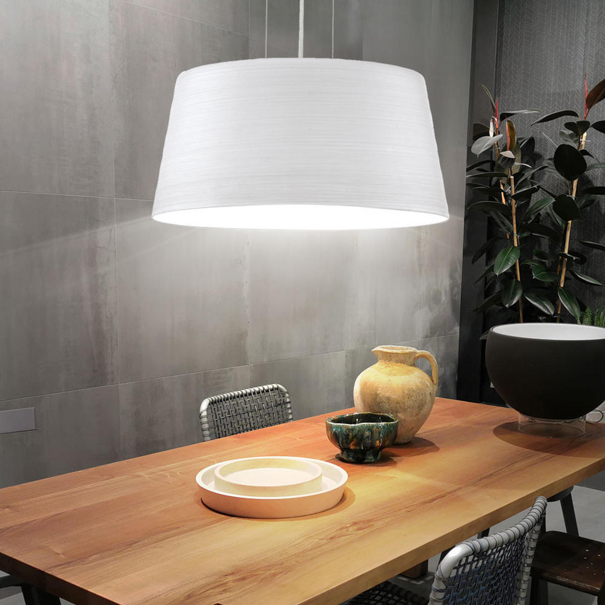 LED HÄNGELEUCHTE BIBRO Silber Glas - Silberfarben, Glas (39.5/39.5/110cm)