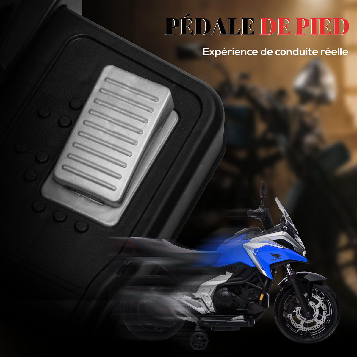 ELEKTRO-MOTORRAD DE-13123 Stützräder Blau - Blau, Kunststoff (107/46/75cm) - ComfortXL