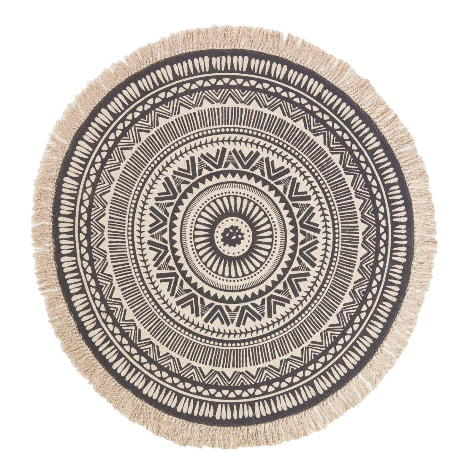 BAUMWOLLTEPPICH mit Mandala-Muster rund 145 cm - Multicolor, Textil (145/145cm) - Homescapes