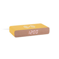 WECKER Retro Flat LED 16/7/3 cm - Gelb, Holz (7/3/16cm) - Karlsson
