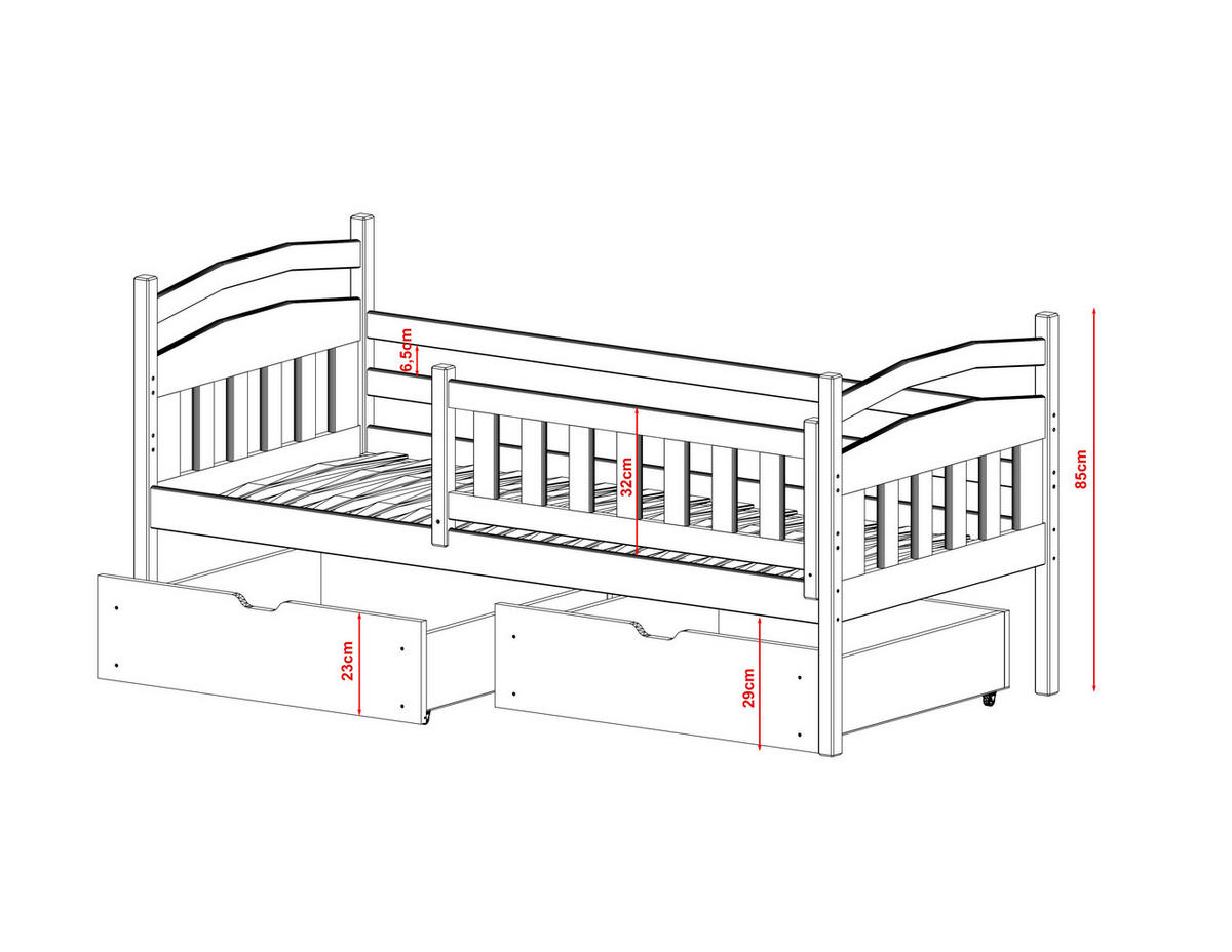 KINDERBETT WEIß - Weiß, Holz (90/200cm) - FURNLUX