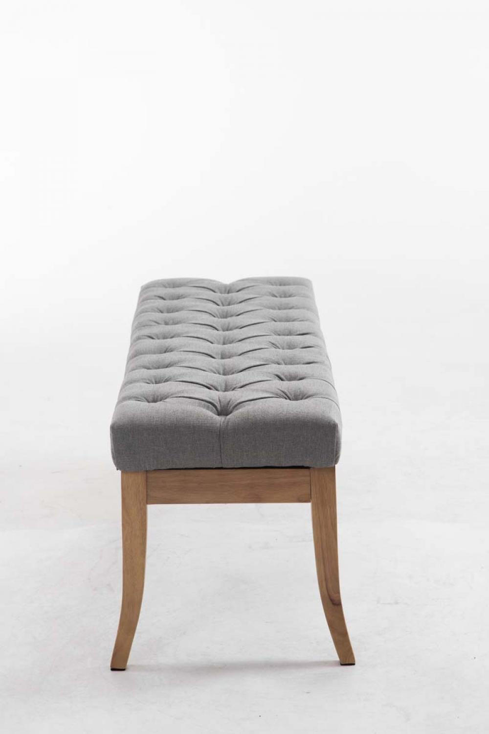 SITZBANK 120/38 cm Stoff grau - Naturfarben/Grau, Holz/Textil (120/46/38cm) - CLP