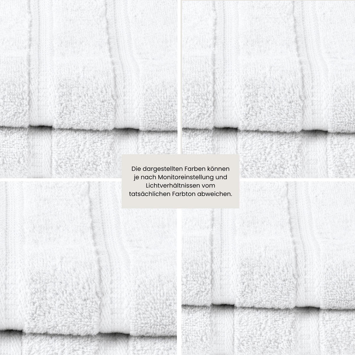 SCHIESSER Frottierset Las Palmas - 8-teilig - Weiß - Weiß, Textil (50/100cm) - SCHIESSER