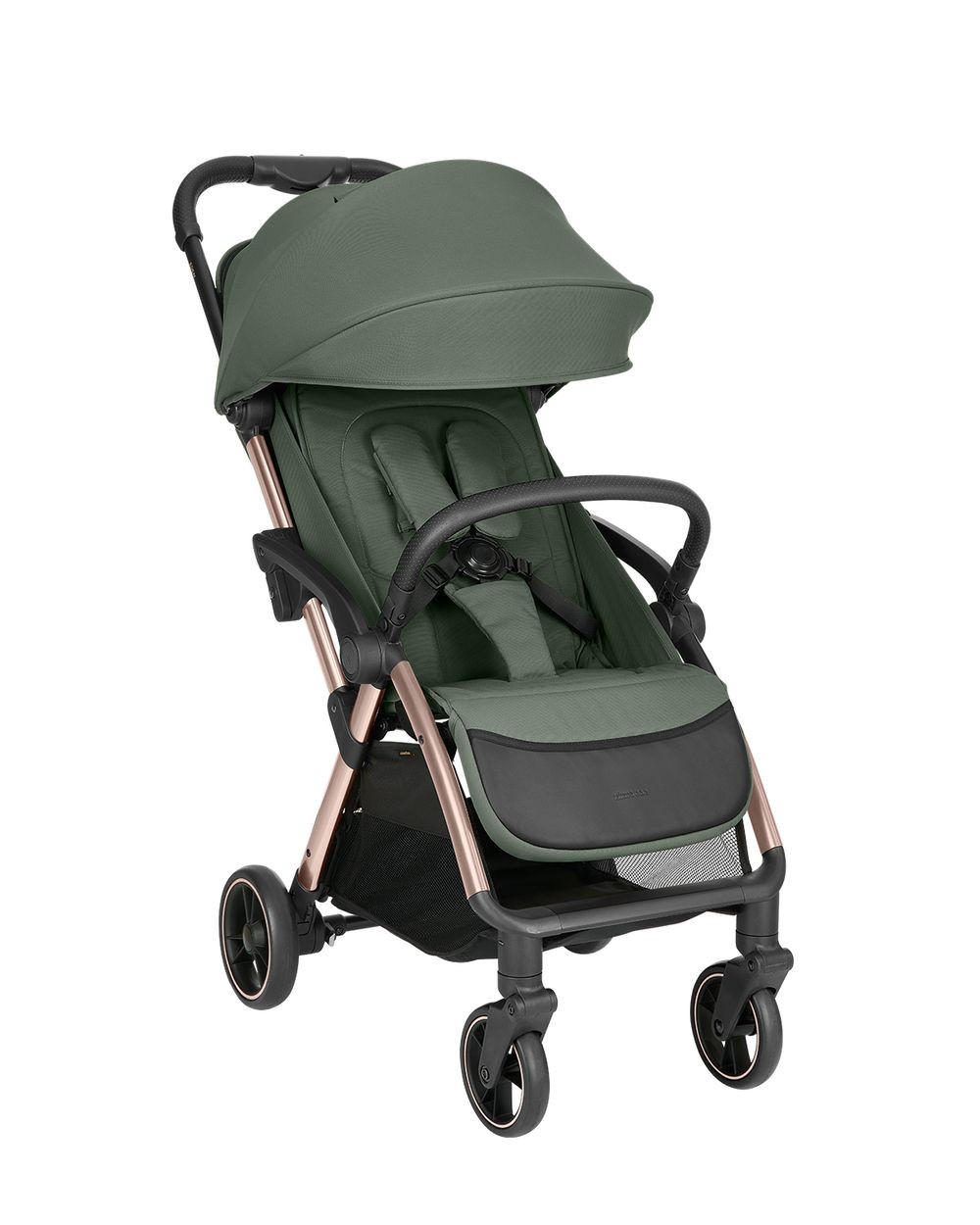 BUGGY Eden bis 22 kg dunkelgrün Federung Regenschutz zusammenklappbar - Grün, Metall (62/47/100cm) - Kikka boo