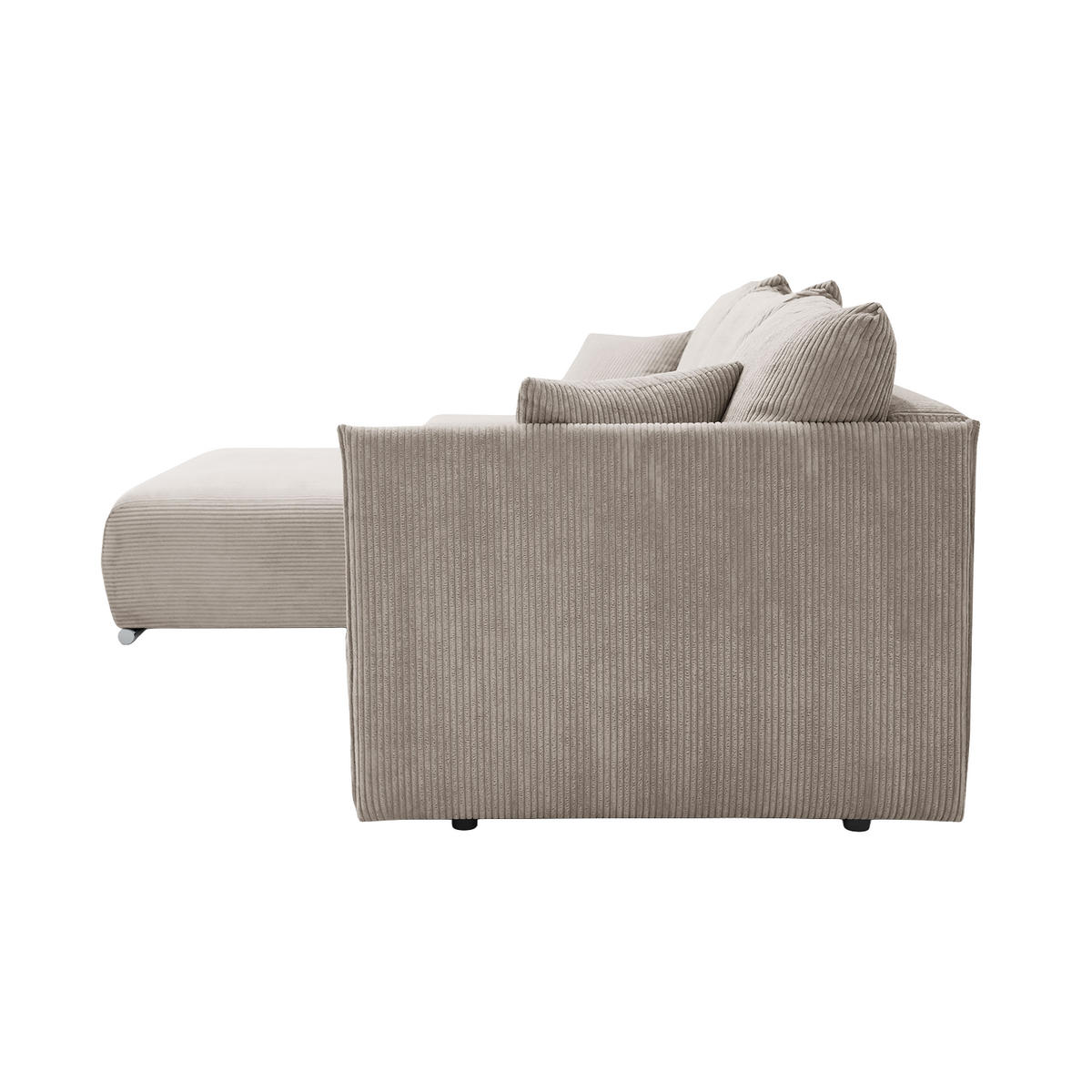 ECKSOFA TRAWANGA L mit Schlaffunktion, Creme - Creme, Textil (246/188cm) - Fedve