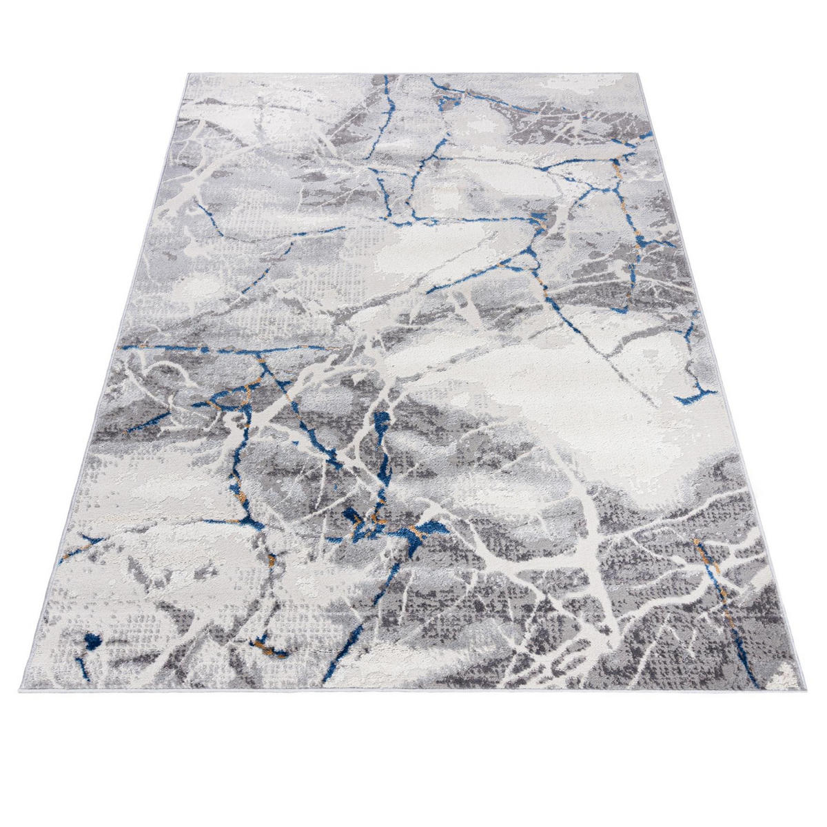 KOBEREC grafitový sivý abstraktný - 300 x 400 cm - modrosivá, textil (300/400cm) - Mazovia