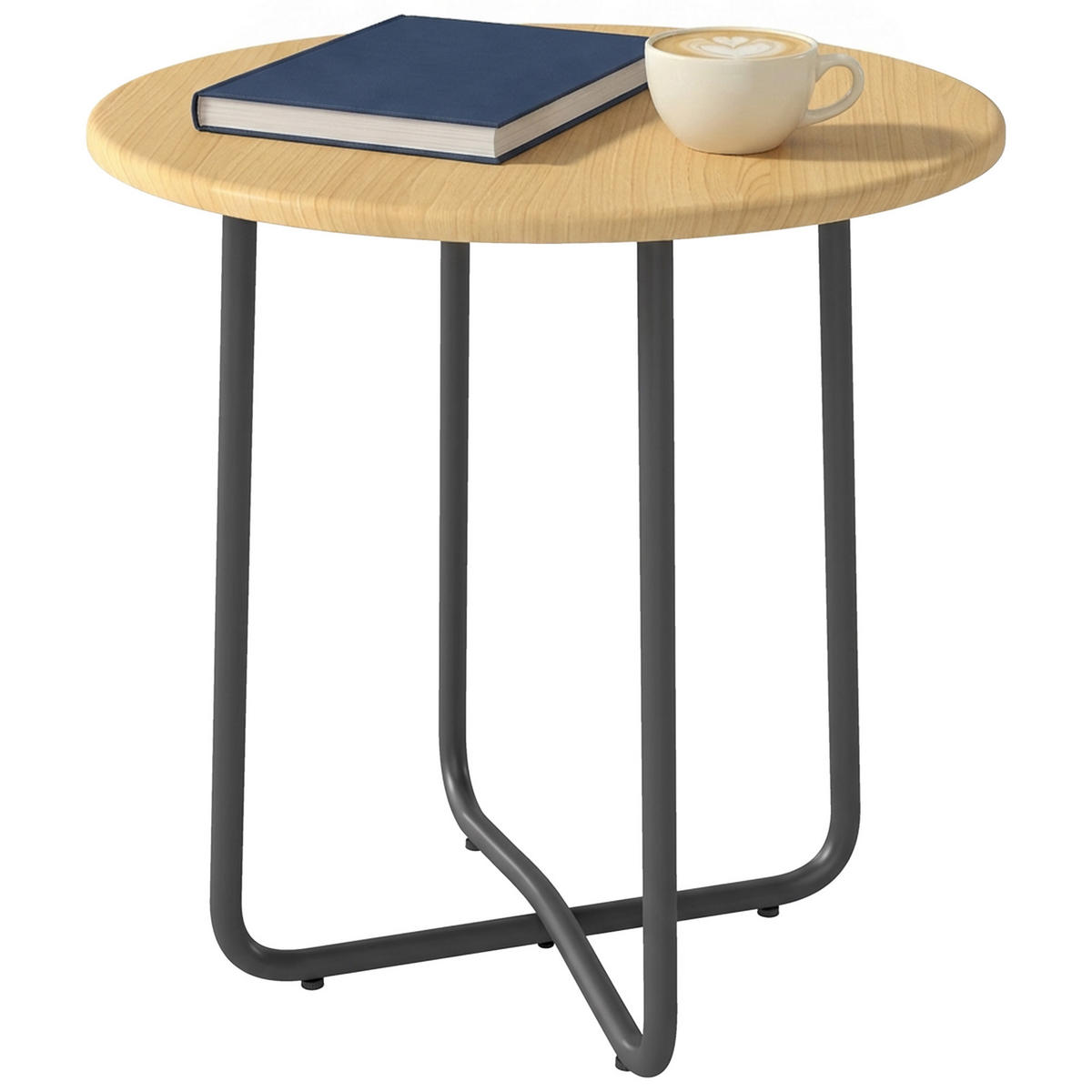 GARTENTISCH,OBERFLÄCHE in Naturholzoptik,1 Stück - Grau, Metall (48/48/51cm) - GiPP