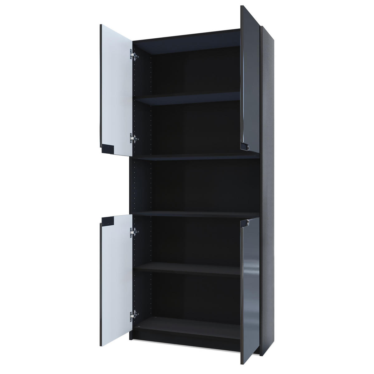 BÜROSCHRANK Logan Fronten in Avola-Anthrazit - Anthrazit, Holzwerkstoff (82/184/37cm) - Vladon