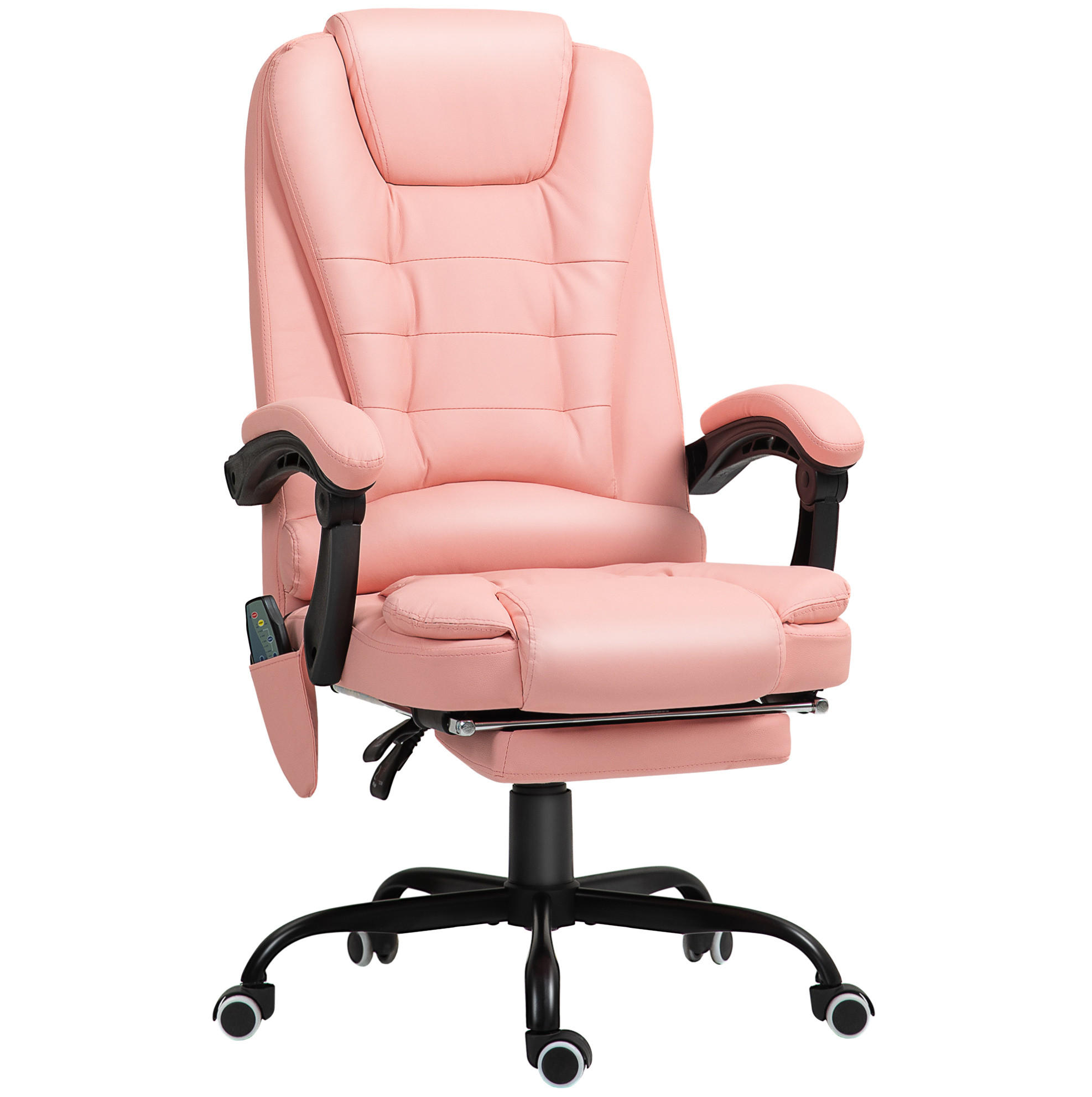 GAMINGSTUHL 67/111-121/67 cm Pink aus Verbundleder mit Massagefunktion - Pink, Kunststoff (67/121/67cm) - OKMYHOME