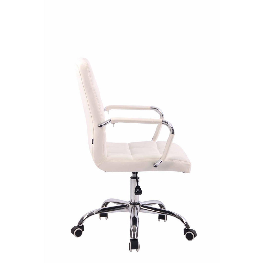 Thumbnail - TPFLiving Bürostuhl, Weiß, Textil, 56x104x62 cm, Arbeitszimmer, Bürostühle, Drehstühle