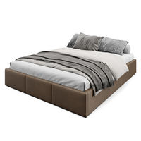 POLSTERBETT für Schlafzimmer Bett mit Stauraum Braun 160x200cm - Braun, Holzwerkstoff/Textil - Muralo