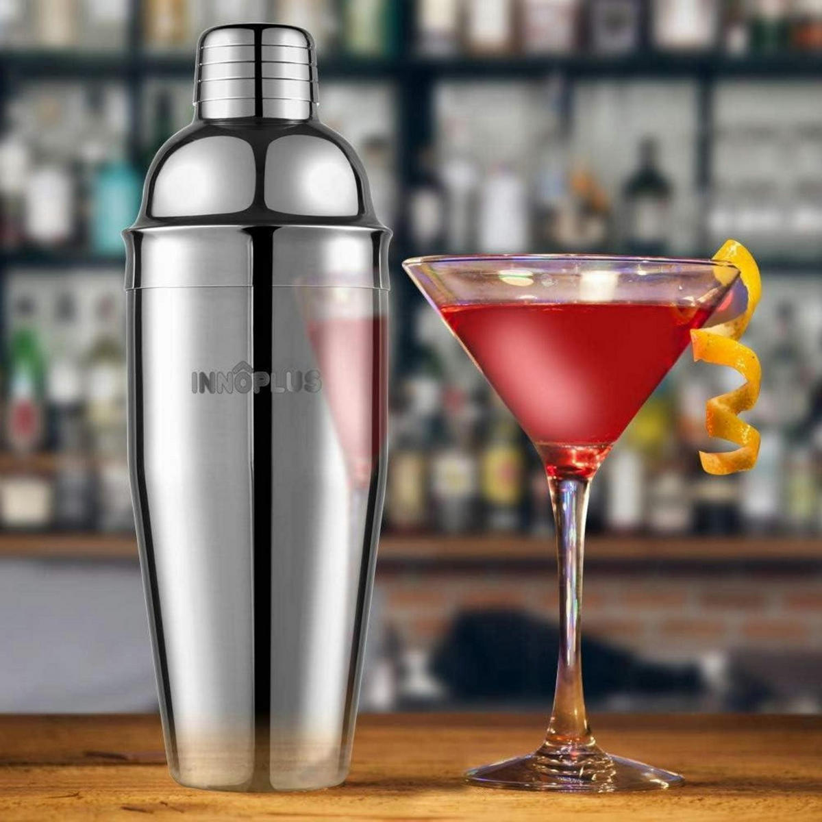 COCKTAIL Shaker Set Edelstahl 750 ml - Silberfarben, Metall (9.2/9.2/19.6cm)