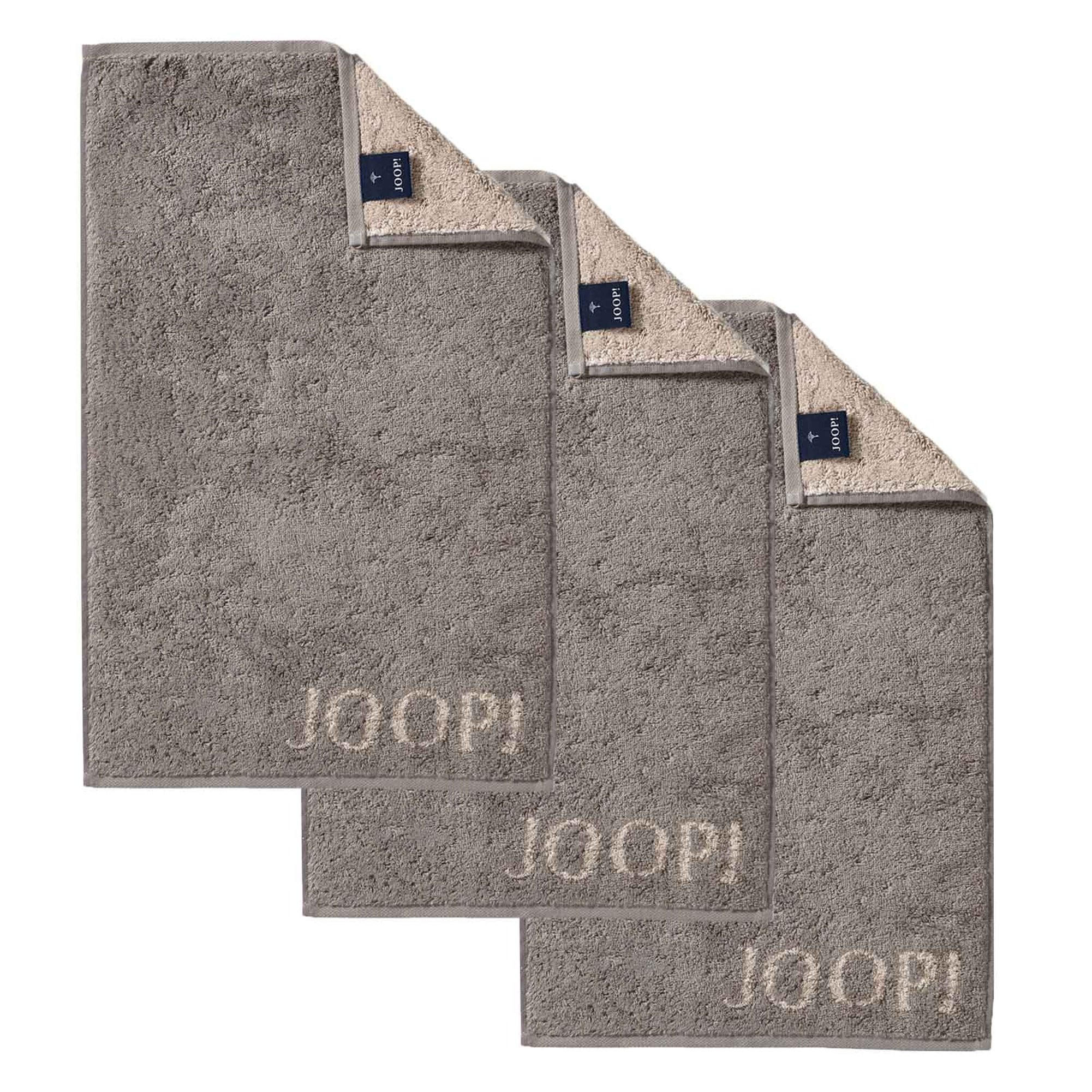 GÄSTETUCH Unisex Classic Frottier Braun 3er Pack Baumwolle - Braun, Textil (30/50cm) - Joop!