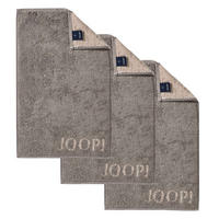 GÄSTETUCH Unisex Classic Frottier Braun 3er Pack Baumwolle - Braun, Textil (200/135cm) - Joop!